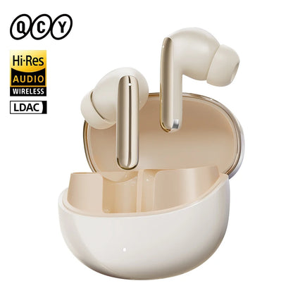 QCY MeloBuds Pro Adaptive Hybrid Active Noise Cancelling Wireless Earbuds – 46dB ANC, Bluetooth 5.3, LDAC Hi-Res Audio, 34H Playtime