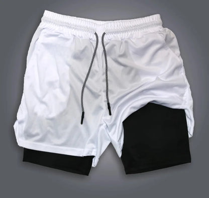 Dragon Ball Anime Peripheral GOKU Vegeta Printed Sports Double-layer Shorts 2025 American Men's Summer Loose Breathable Pants
