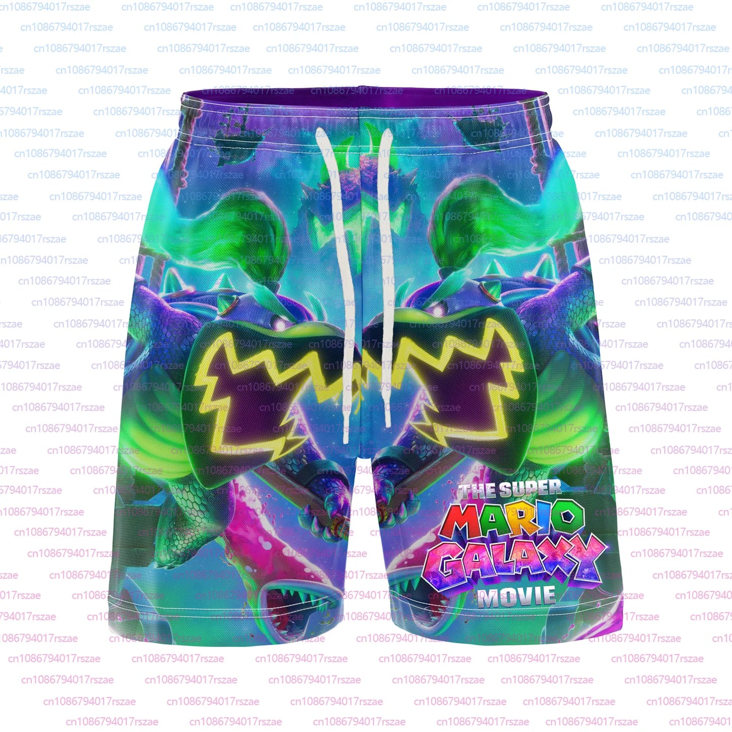 Super Mario Galaxy Cartoon 3D Print Mens Beach Shorts Summer Family Kid Breathable Casual Shorts Quick Drying Loose Shorts Pants