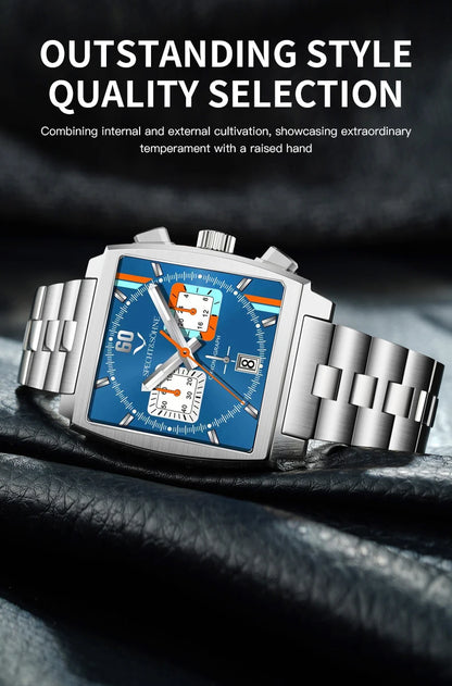 Men's Watches 2025 New Hot Luxury Quartz Wrist Watch Japan VK64 Chronograph Trendy Sport Waterproof