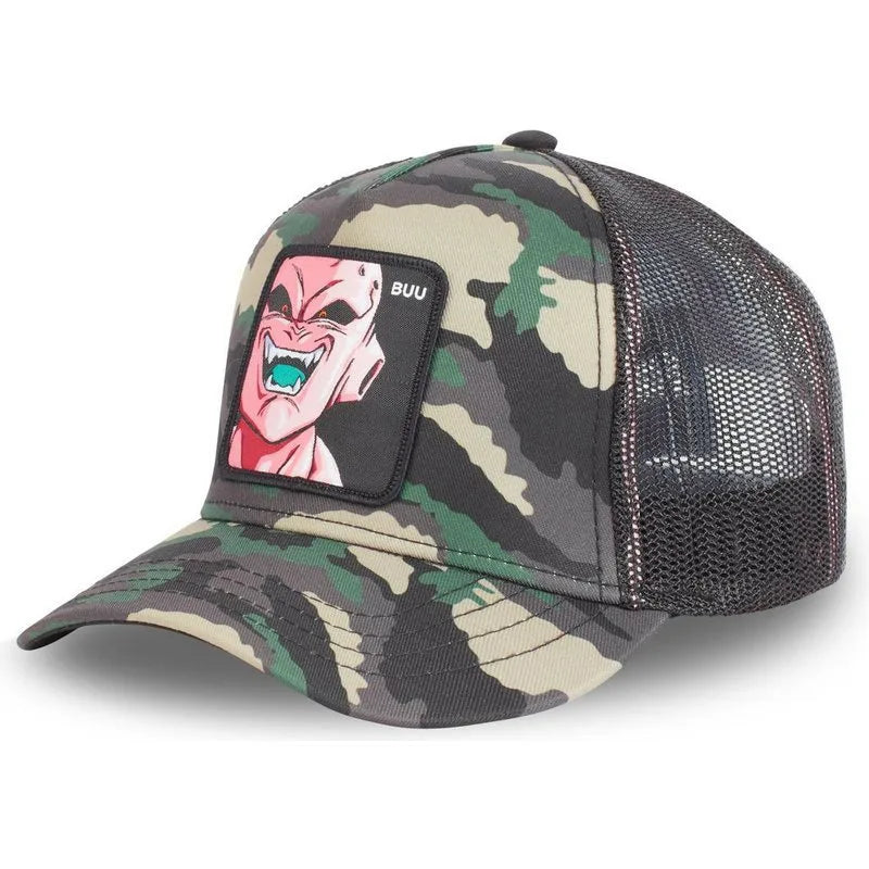 „Dragon Ball“ Son Goku kepurė, vasarinė kelioninė kepurė su snapeliu, vyriška siuvinėta hip-hop stiliaus kepurė su saulės skydeliu, reguliuojama „trucker“ stiliaus tinklinė kepurė