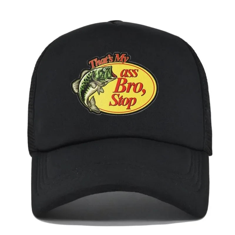 Thats My Ass Bro Stop Snapback Baseball Caps Custom Mesh Cap Men's Trucker Hat Hunting & Fishing Streetwear Dad Hat Dropshipping