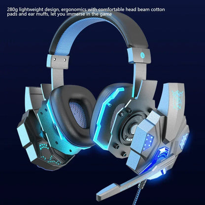 Creative Wired Gaming Headset with Microphone – LED Light Bass Stereo Gaming Headphones for PC, PS4, PS5, Xbox – High Quality Gaming Headset