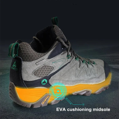 HUMTTO Waterproof Sneakers for Men, Hiking Shoes, Leather Trekking Boots for Women, Camping Hunting Men’s Mountain Tactical Ankle Boots