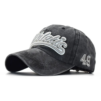 CNTANG Casquette de baseball pour homme, mode estivale, coton, lettres brodées, style hip-hop, snapback, décontractée, pour le plein air, casquettes de sport pour homme, réglable