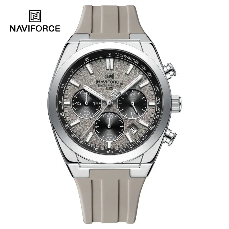 Montre-bracelet pour homme NAVIFORCE – Style luxe et sportif, mouvement à quartz, affichage 24 heures, guichet date, chronographe, étanche – Idée cadeau pour homme