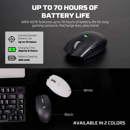 FANTECH Aria XD7E 2.4G Wireless Gaming Mouse PixArt 3311 1000Hz 59g Lightweight Gamer Mice  For PC Laptop