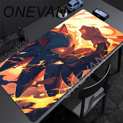 HD Printing Kawaii Sonics The Hedgehogs Mouse pad XXL Large Locking Edge Non-slip Speed Keyboard Mats Computer Gamers