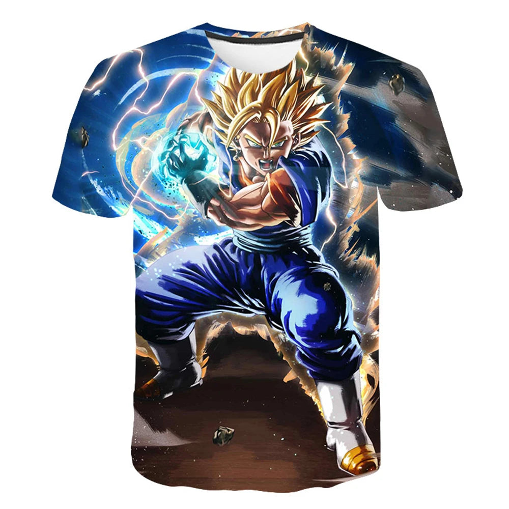 Dragon Ball T-Shirt Kids Adults Top T-Shirt Anime Character Son Goku Super Saiyan T-Shirt Boy Children's Clothes Summer T-Shirts