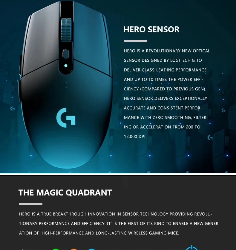 Logitech G102 G203 laidinė žaidimų pelė, 2.1 metro ilgio laidas, 8000 DPI, RGB efektai, skirta PC, nešiojamajam kompiuteriui, biurui ir gamer’iams, lanksti
