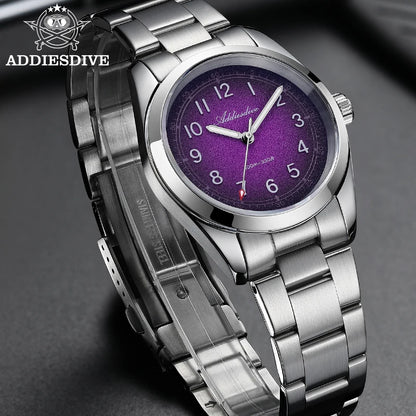 ADDIESDIVE 2026 – Nouvelle montre à quartz de luxe pour homme, étanche à 100 m, verre saphir, très lumineuse, en acier inoxydable, style professionnel