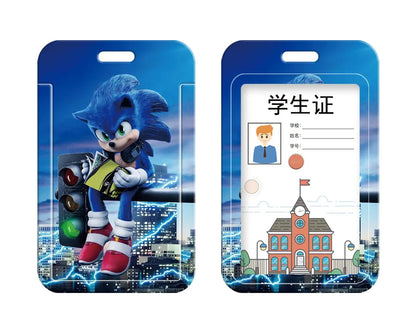 3pcs/set Sonic Anime Student Backpack Double Shoulder Bag Hedgehog Shoulder Bag Shadow Pencil Case Study Set School gift