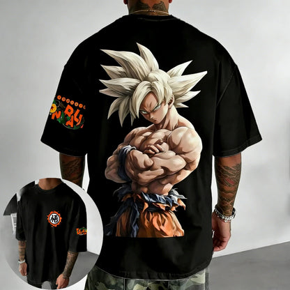 Dragon Ball Anime Pure Cotton T-shirt Summer New Goku Printed Men's and Women's Harajuku Hip Hop Casual Short Sleeve Top