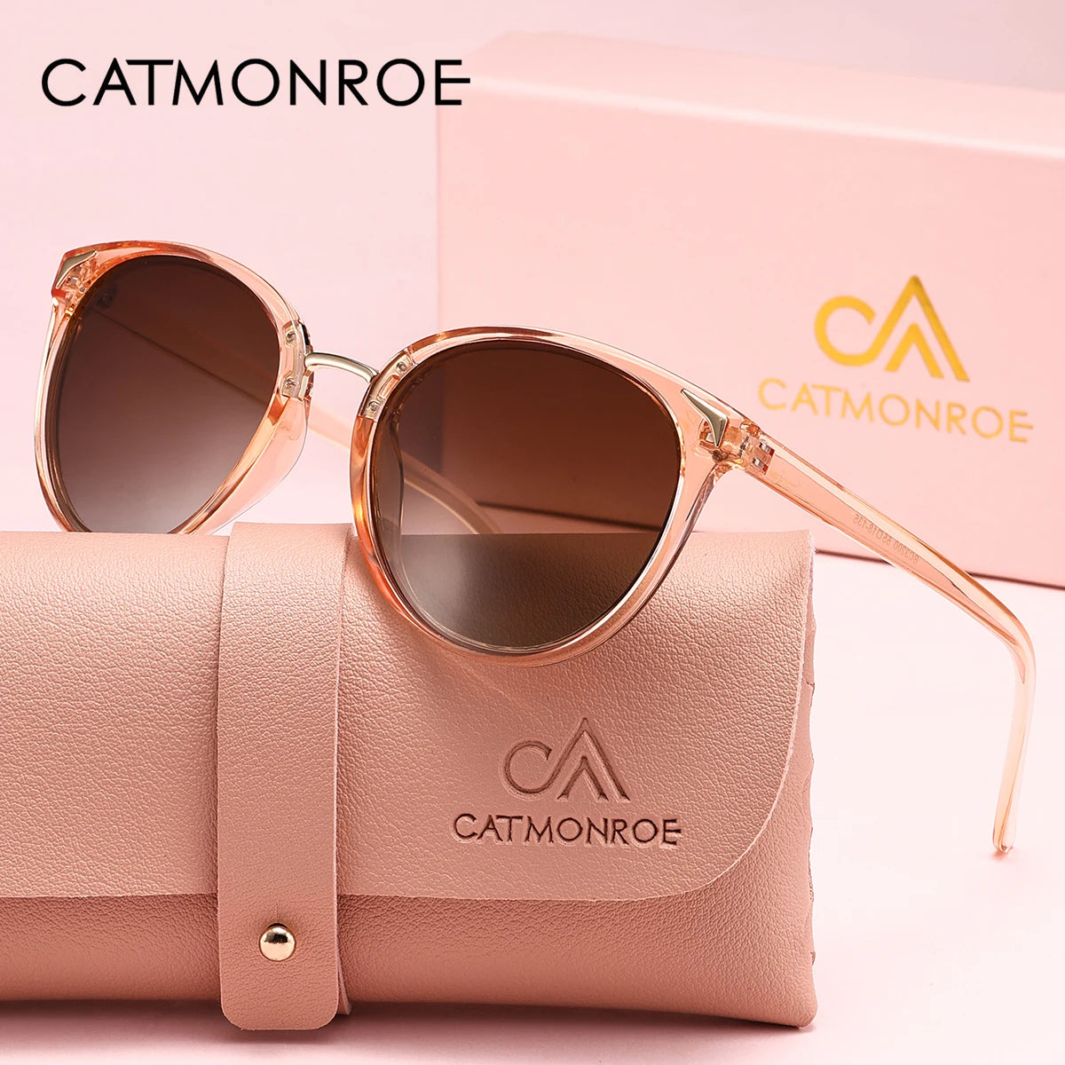 CATMONROE 1 ks dámské sluneční brýle, volitelná barva, kulaté skla, lehké, pohodlné, na řízení, volný čas, dojíždění, UV400, polarizované sluneční brýle