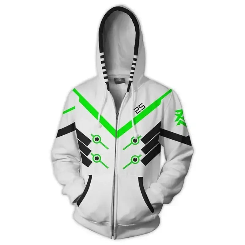 Anime gaming hoodie majica s kapuljačom, 3D print Overwatches DVA DJ, cosplay kostim za žene, muškarce i parove, jakna s kapuljačom, gornji odjevni predmet