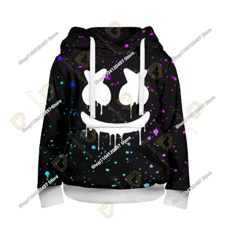 Bluza z kapturem Fortnite z nadrukiem dla dzieci 2-14Y, bluzy dla chłopców i dziewczynek, modna kurtka Harajuku, odzież dziecięca, gry, kostium cosplay