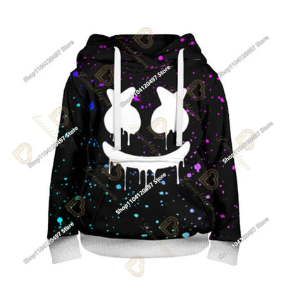 Bluza z kapturem Fortnite z nadrukiem dla dzieci 2-14Y, bluzy dla chłopców i dziewczynek, modna kurtka Harajuku, odzież dziecięca, gry, kostium cosplay