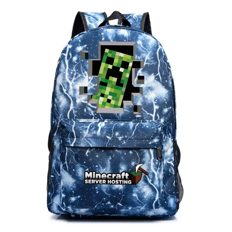 Minecraft Enderman Creeper Graphic Printed Backpack Large Capacity Lightweight Fashion Casual For Daily Travel Outdoor Leisure