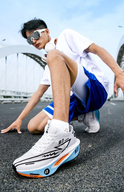 Sapatilhas de Homem em Mesh Confortáveis 2025, Ténis de Corrida com Placa de Carbono 3.0, Amortecimento, Desporto, Treino, Jogging e Corrida Especializada
