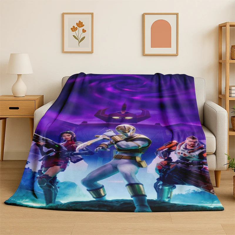 Sarjakuvamainen F-Fortnite Game Gamer -flanellipeitto, pehmeä ja lämmin torkkupeitto makuuhuoneeseen, olohuoneeseen, sänkyyn, matkalle, retkeilyyn, piknikille ja lahjaksi