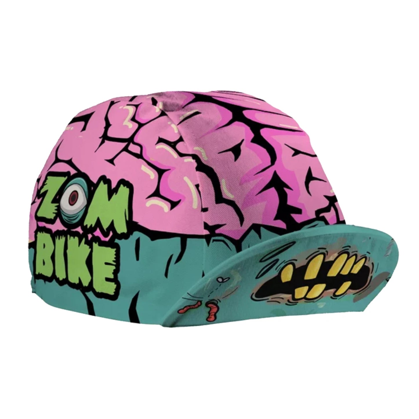 SweetMatt Classic Retro Pizza Dinosaur Bulldog Green White Red  Polyester Bicycle Men's Caps Quick Dry Cycling Sports Balaclava