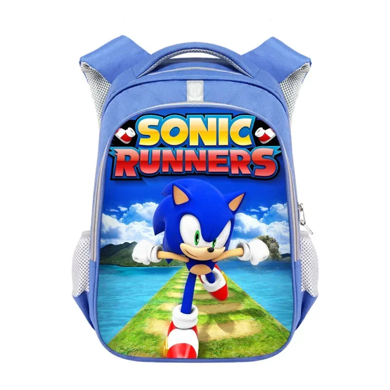 New Anime Character Sonic Action Puppet Kids Large Capacity School Bag Hedgehog Action Figure Teen Cartoon Backpack Gift