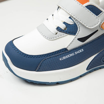 PU Leather Sport Shoes For Children 2025 Trend Fashion Kid's Sneakers Soft-soled Outdoor Boy's Girl's Running Shoes