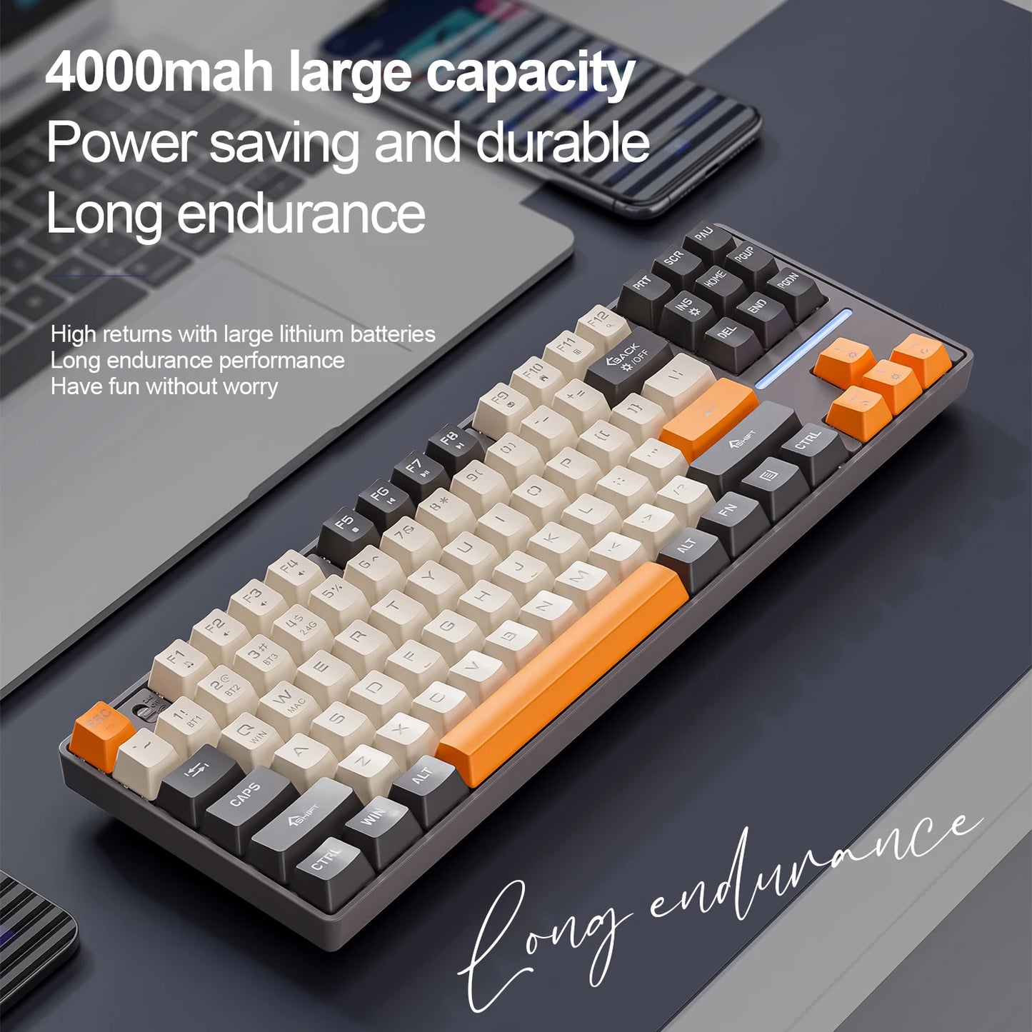 SMAILWOLF MK87 Bluetooth kabellose mechanische Tastatur, E-Sports-Gaming, Full-Key-Hot-Plug, Custom-Tastatur
