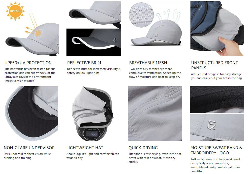 Unisex Quick Dry Running Baseball Cap Adorable Summer Sun Fishing Hat for Men Women Teens Embroidered Cool Outdoor Cap