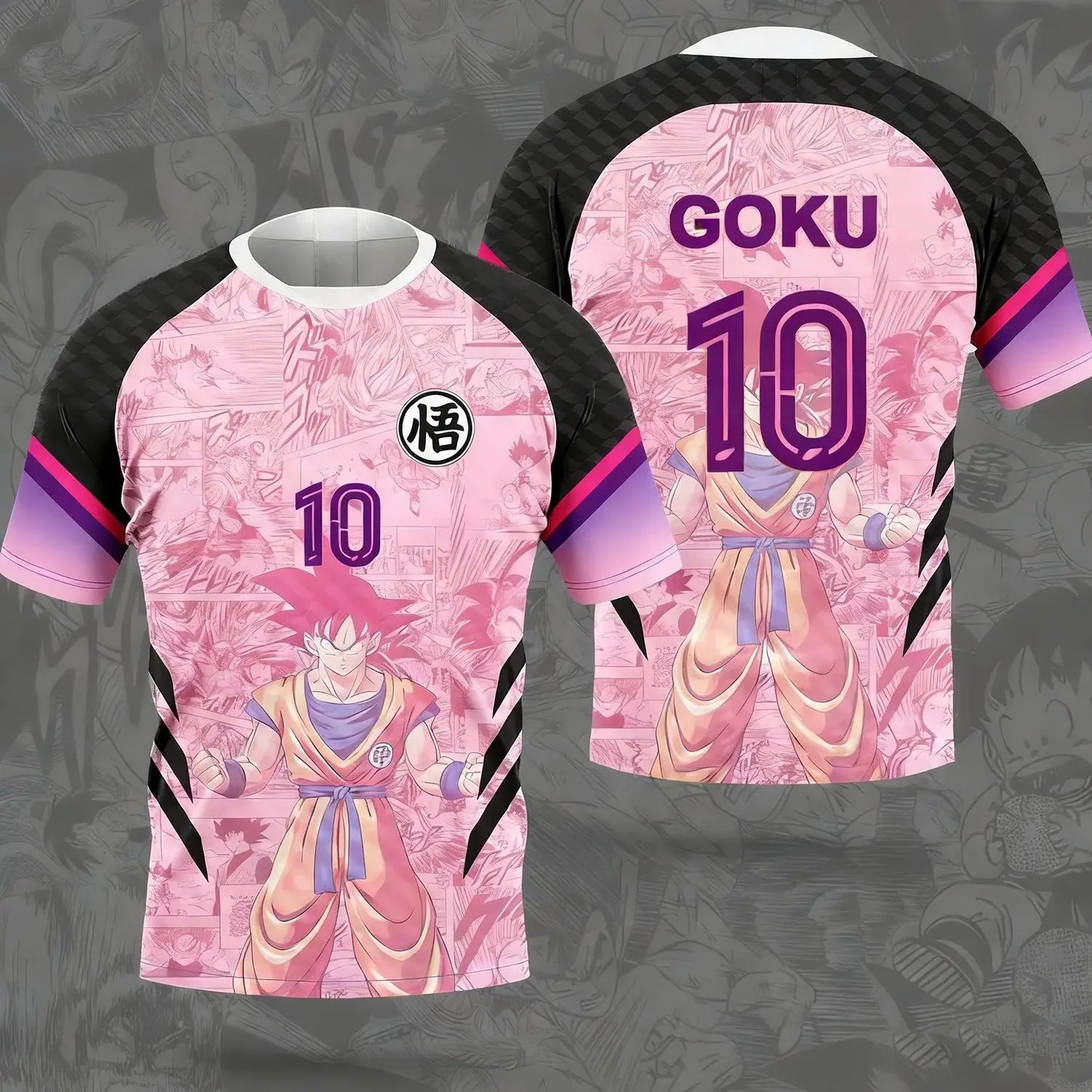 Summer 2026 Dragon Ball Wukong "Free Ultimate Yigong No. 10"Football Theme 3D Printing Breathable T-shirt Adult Parent-child Top