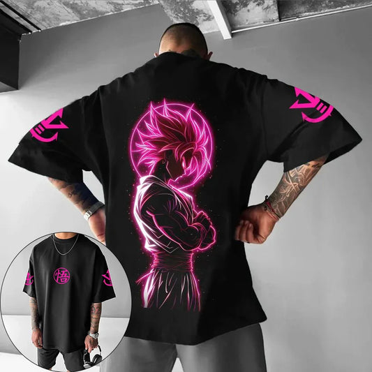 Dragon Ball Japanese Anime Goku Men's T-shirt Summer Cotton Boy Y2k Harajuku Children's Parent-child Leisure Short Sleeves