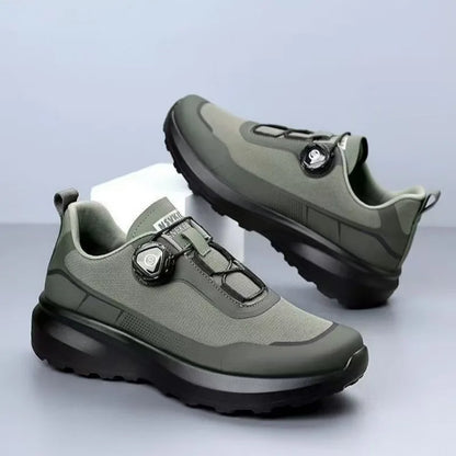 Original New Men Rotating-Button Driving Sneakers Platform Casual Walking Shoes Outdoor Wear-Resistant Running Sports Shoes Plus Size