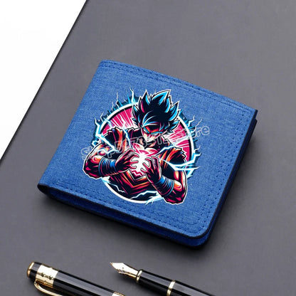 Dragons Ball Wallet Anime Goku Men Short Folding Purse Cartoon Card Holder Kids Coin Photo Case Fashion Pocketbook Birthday Gift