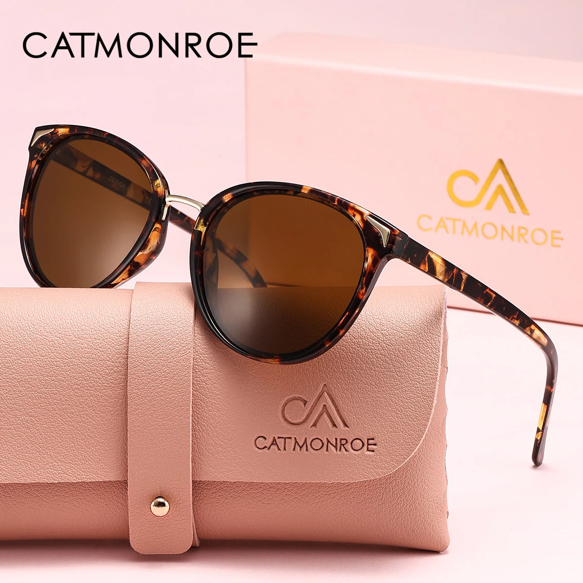 CATMONROE 1 ks dámské sluneční brýle, volitelná barva, kulaté skla, lehké, pohodlné, na řízení, volný čas, dojíždění, UV400, polarizované sluneční brýle