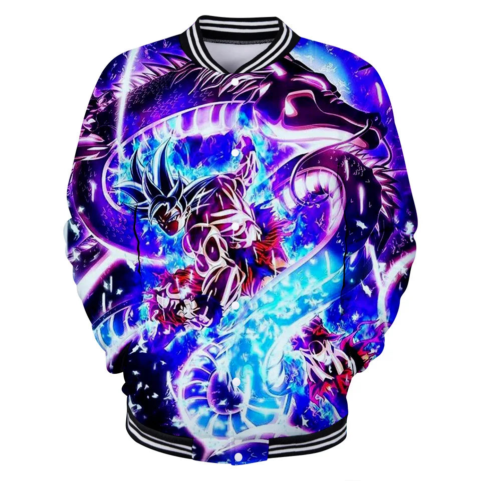 Uniforme da baseball streetwear Dragon Ball per uomo e donna, costume Son Goku per adulti, giacca primaverile e autunnale, cardigan, felpa, idea regalo