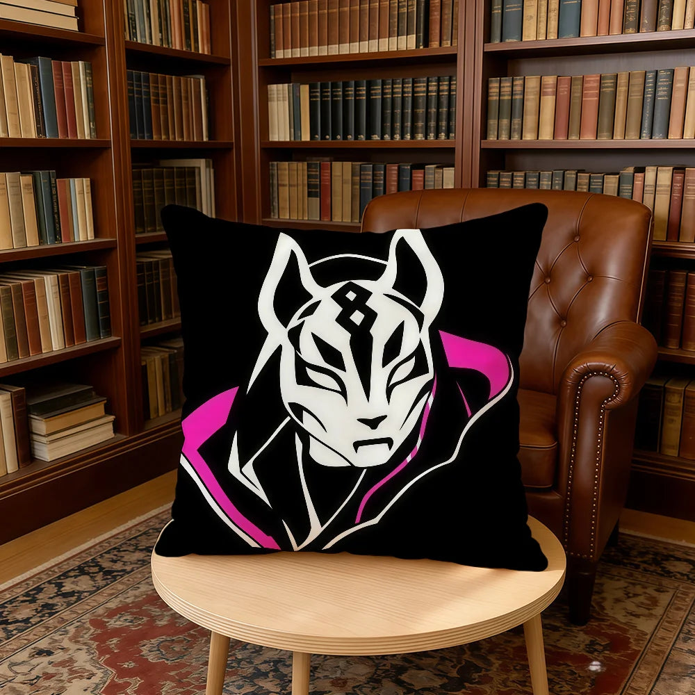 F-FORTNITE-ES Capa de almofada gaming para casa e escritório, presente de aniversário, macia e suave para a pele