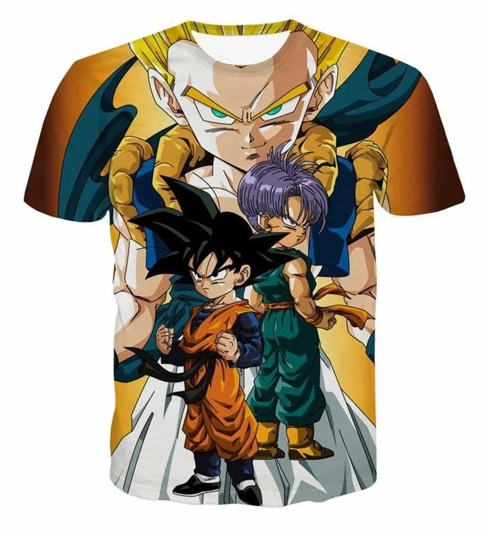 Summer 2026 Dragon Ball T Shirt Kids Tops Tee Anime Figures Son Goku Super Saiyan T-shirt Boys T-shirts Children Short Sleeve