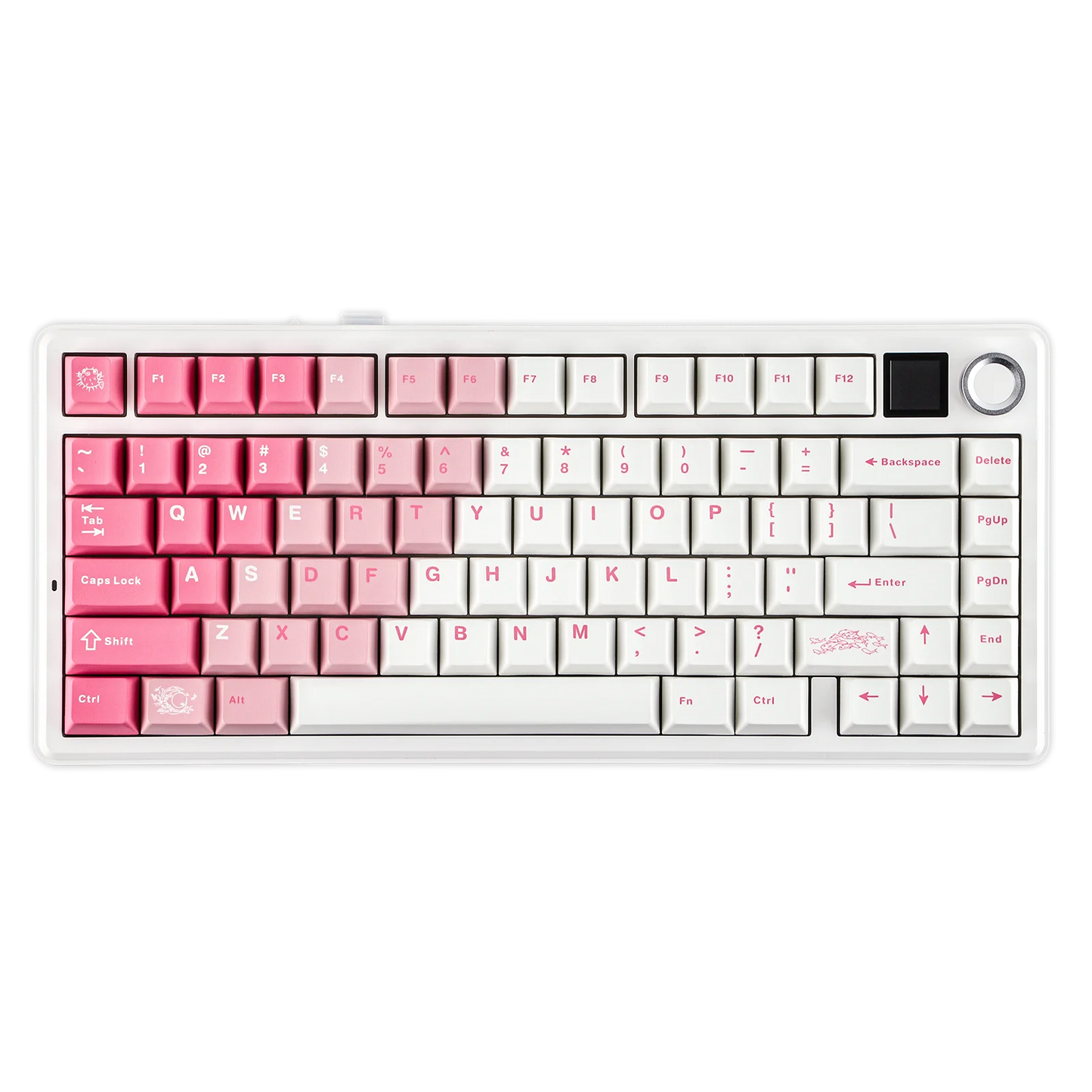 EPOMAKER X AULA F75 MAX kompakte mechanische Tastatur im 75-%-ANSI-Layout, kabelgebunden/Bluetooth/2.4GHz kabellos, mit TFT-Bildschirm und Drehregler