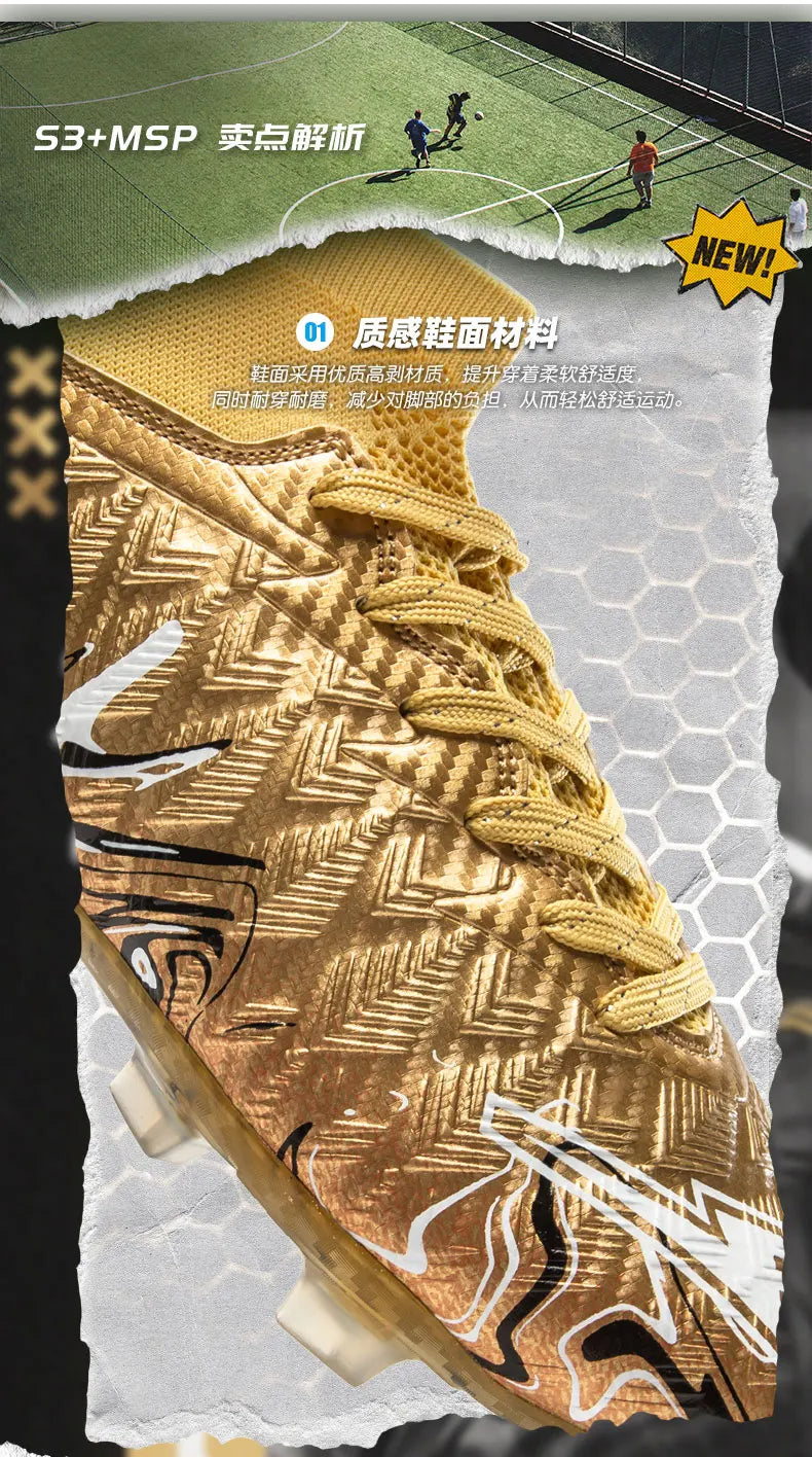 Neue professionelle Fußballschuhe für Herren, rutschfeste Fußballstiefel, Unisex, atmungsaktiv, für Futsal und Sport, neue Stollenschuhe, Dropshipping, ultraleicht