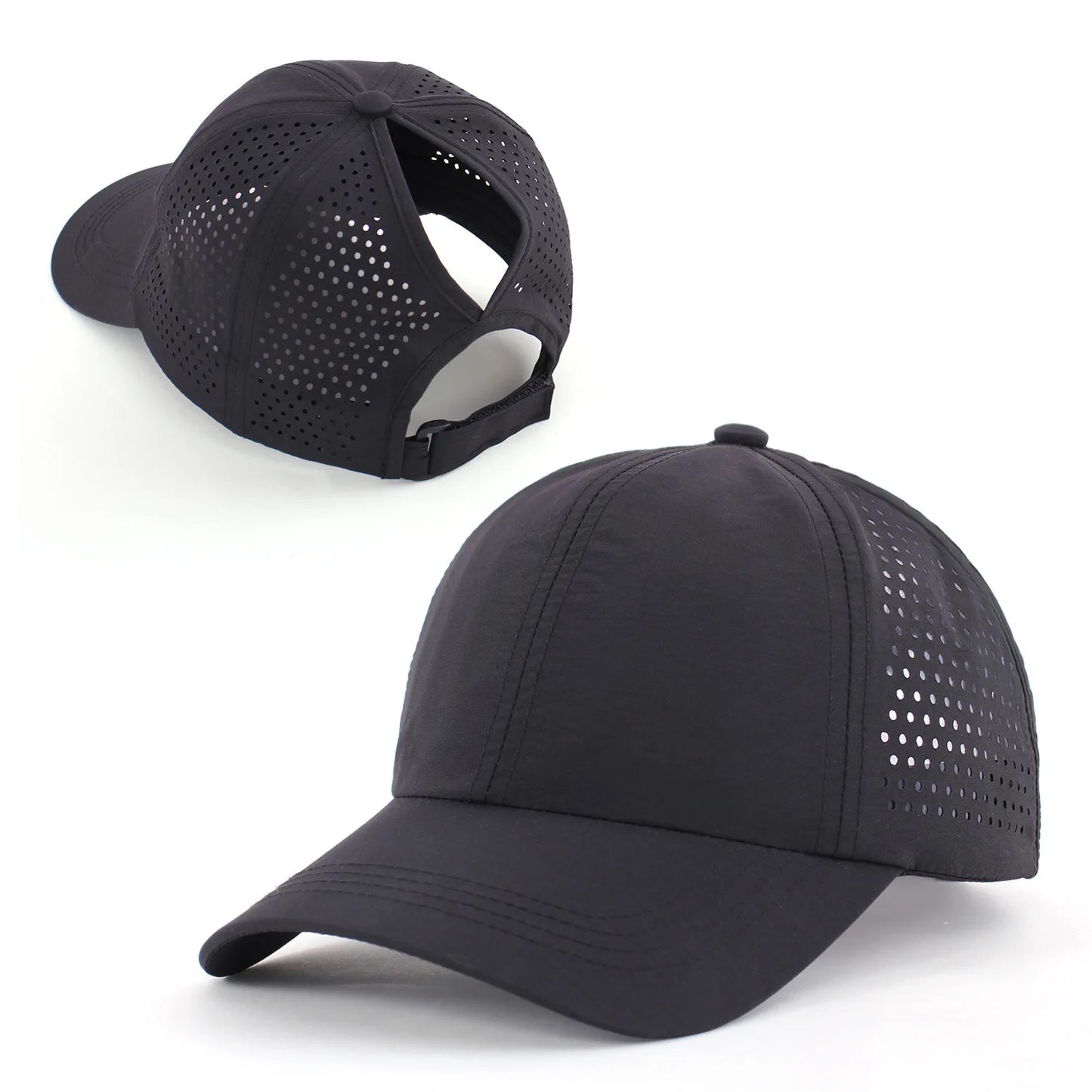 Quick Drying Tongue Hat Women Mesh Breathable Hat Men Summer UV Protection Stay Cool Stylish Adjustable Ponytail Hat