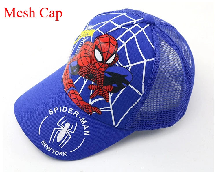Figurka z anime Marvela Spider-Man – czapka z daszkiem z motywem kreskówkowym, bawełna i poliester, czapka z daszkiem dla chłopców i dziewcząt, akcesoria do nakryć głowy, prezent urodzinowy dla dzieci