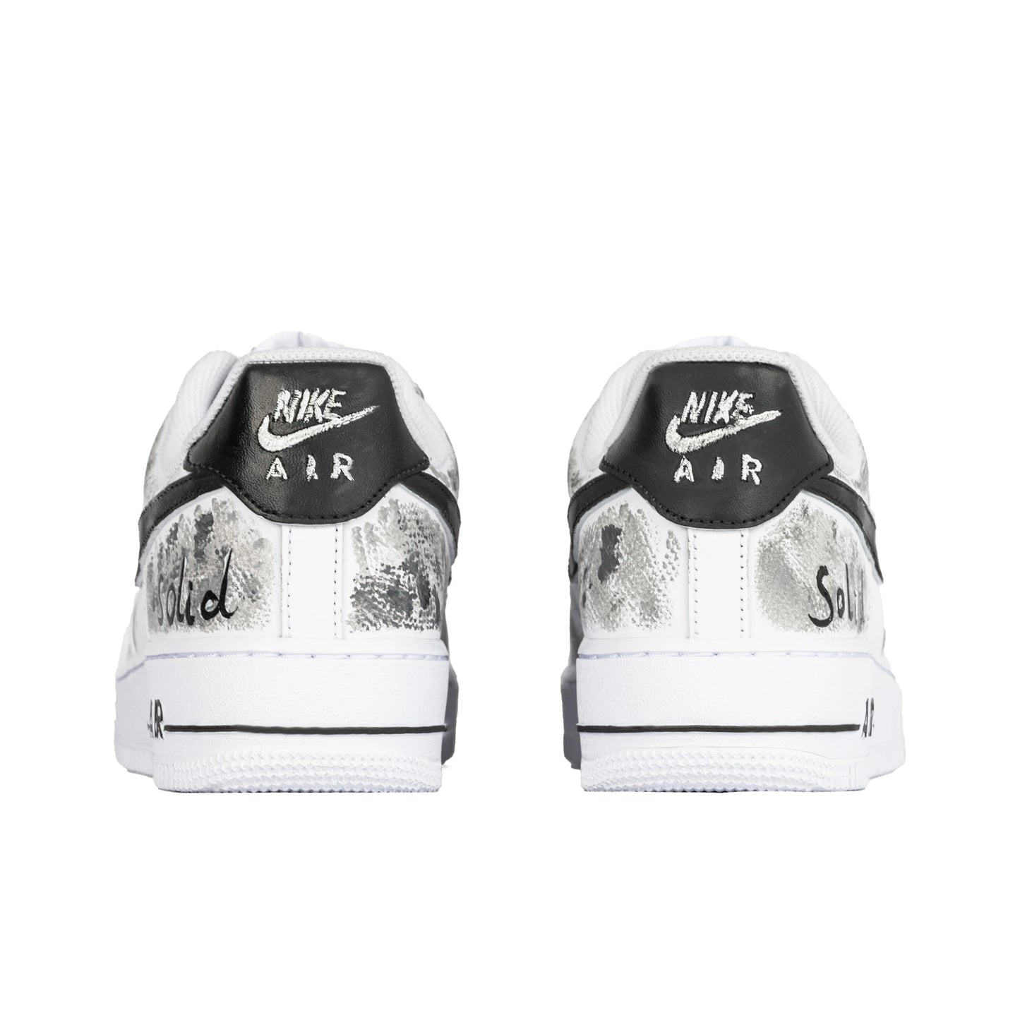 Nike Air Force 1 Cushioning Abrasion Resistant Cushioning, Wear Resistant Low top Skateboard Shoes Women's White Gray