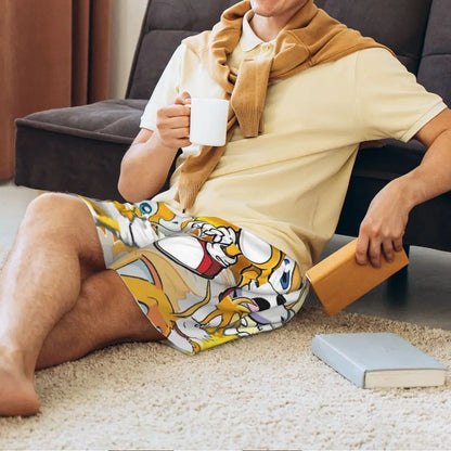 Custom Shadow The Hedgehog Sonic Poster Short Pajama Pants Men Sleepwear Sleep Lounge Bottom Shorts Sleeping Pants