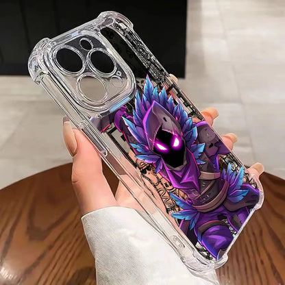 Fortnite-Handyhülle für iPhone 17 16e 16 15 14 13 12 11 Mini Air Pro Max X XR XSMax 7 8 Plus, sturzsichere transparente Schutzhülle