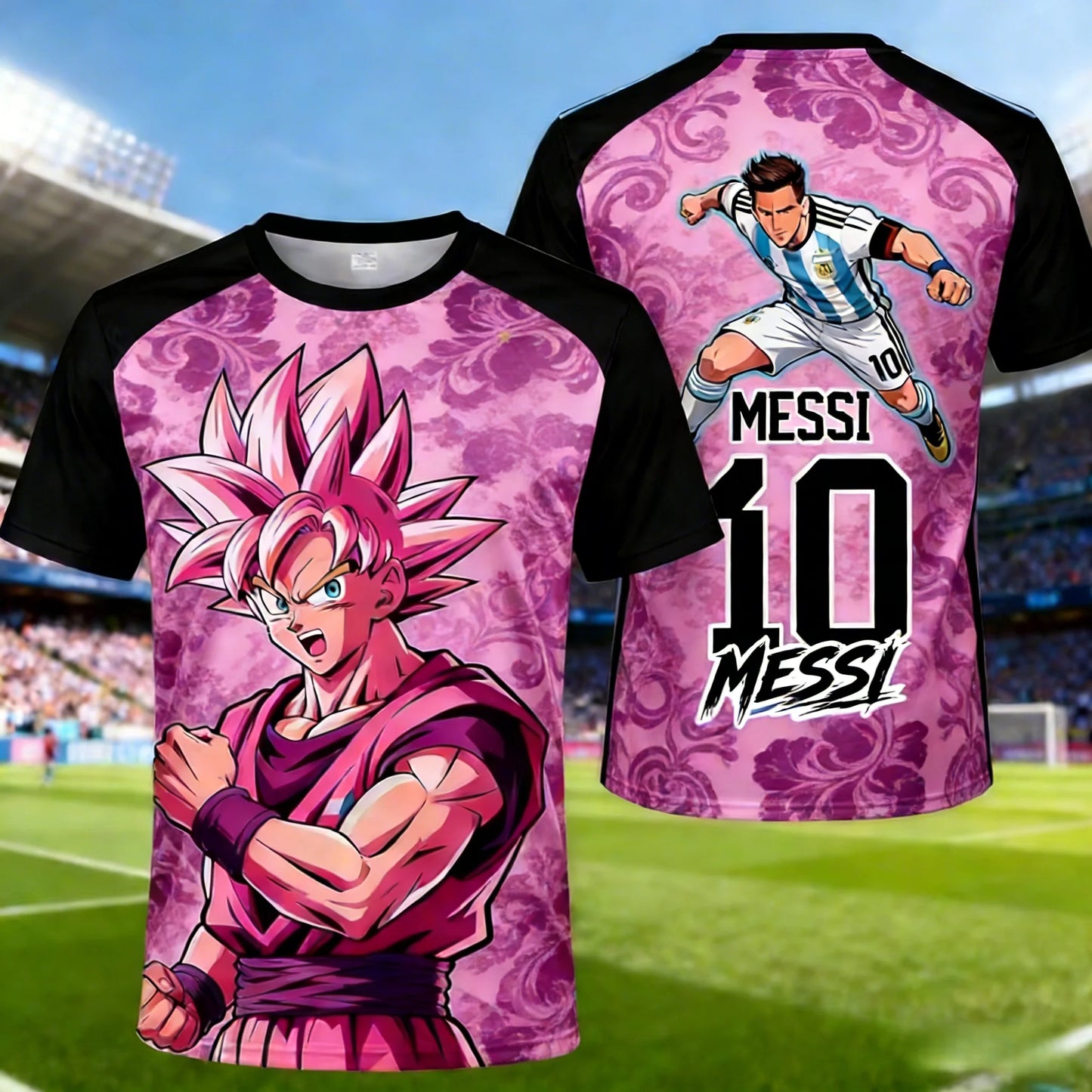 2026 Summer Dragon Ball Goku "Super Saiyan 10" 3D Embroidered Breathable Quick-Dry T-Shirt for Men and Women, Family Use Top