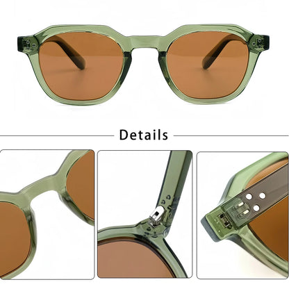 Caterside Nové retro polarizované pánské sluneční brýle s čtvercovým rámem z TR90, dámské sluneční brýle, outdoor, řízení, rybaření, UV400, dárek