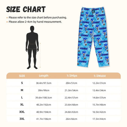 Custom Printed Womens Soniced Pajama Pants Hedgehog Game Sleepwear Sleep Lounge Bottoms with Pockets