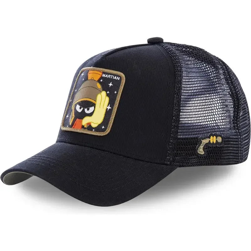 Czapka unisex z motywem anime, naszywka haftowana, czapka baseballowa, czapka typu trucker, czapki siatkowe, czapka przeciwsłoneczna