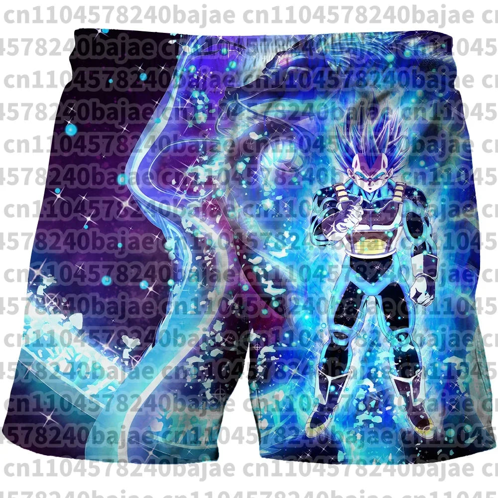 Dragon Ball Print Children's Shorts Kids Shorts for Ages 3-14 Boys' Beach Shorts Summer Quick-drying Cartoon Swim Trunks