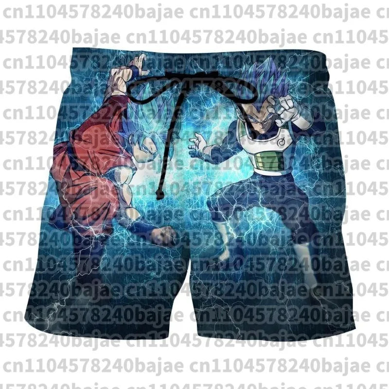 2026 New Dragon Ball Gohan Kid Super Saiyan Manga Print Quick Dry Shorts Men Casual Beach Wear Gym Workout Sports Board Shorts